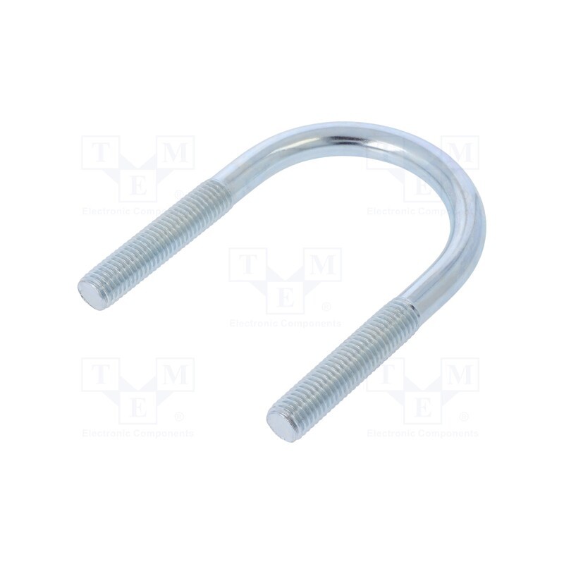 1 pcs x DROMET - CB12..61.110(2') - U-bolt, B, 1.75, steel, zinc, Thread len: 53mm, for fixing pipes