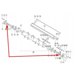 500891 1 special cylindrical nut m45 x 1 5