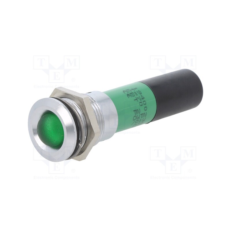 1 pcs x CML INNOVATIVE TECHNOLOGIES - 19400235M - Indicator: LED, green, 230VAC, Ø16mm
