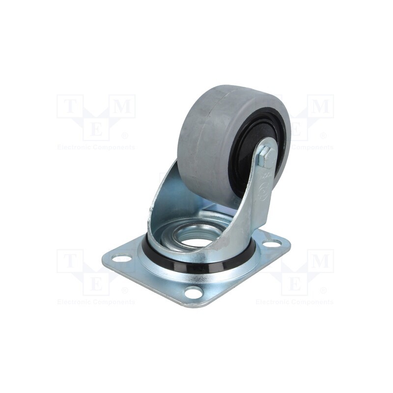 1 pcs x RADER - KPE-POGES 80K1 - Transport wheel, Ø: 80mm, W: 36mm, H: 105mm, torsional, 150kg, rubber