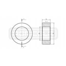 Spacer sleeve for cylinder pin fi40