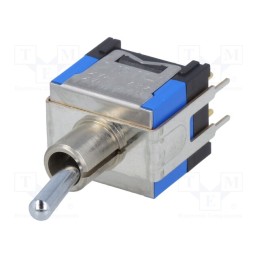 1 pcs x NKK SWITCHES - D22022B - Switch: toggle, Pos: 2, DPDT, ON-ON, 0.4A/48VAC, 0.01A/48VDC, D2