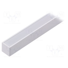 1 set x TOPMET - LINEA20 F/Y WH 1M SET STANDARD - Profiles for LED modules, white, white, L: 1m, LINEA20, aluminium
