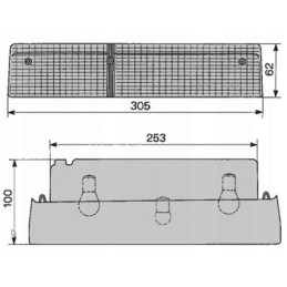 Left rear light case Fiat Massey Ferguson