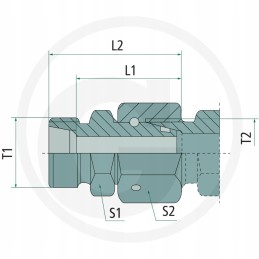 Hydraulic connector ab m18x1 5 m18x1 5