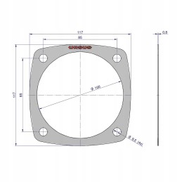Clutch bearing cover gasket 0 8mm c 385