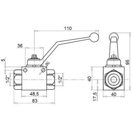Double shock absorber 0 16l for loader axle