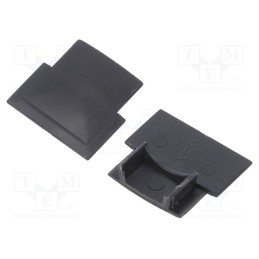 1 pcg x GTV Poland - PA-ZASGLAX-20M - Cap for LED profiles, black, 10pcs.