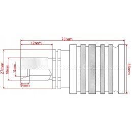 Set of quick connectors euro socket long m18 plug