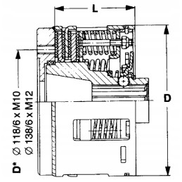 Friction clutch walterscheid ek96 4 1 3 8 z6 p
