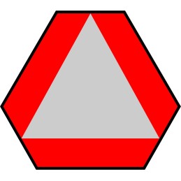 Slow speed warning triangle sticker 37cm 1