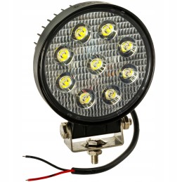 Round LED work lamp 27w 12v 24v 2100lm 9 led