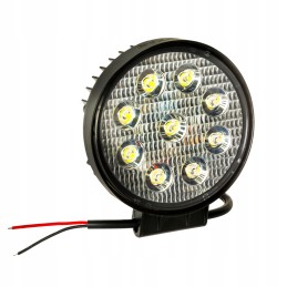 Round LED work lamp 27w 12v 24v 2100lm 9 led