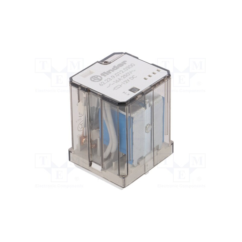 1 pcs x FINDER - 62.23.9.012.0300 - Relay: electromagnetic, 3PST-NO, Ucoil: 12VDC, Icontacts max: 30A