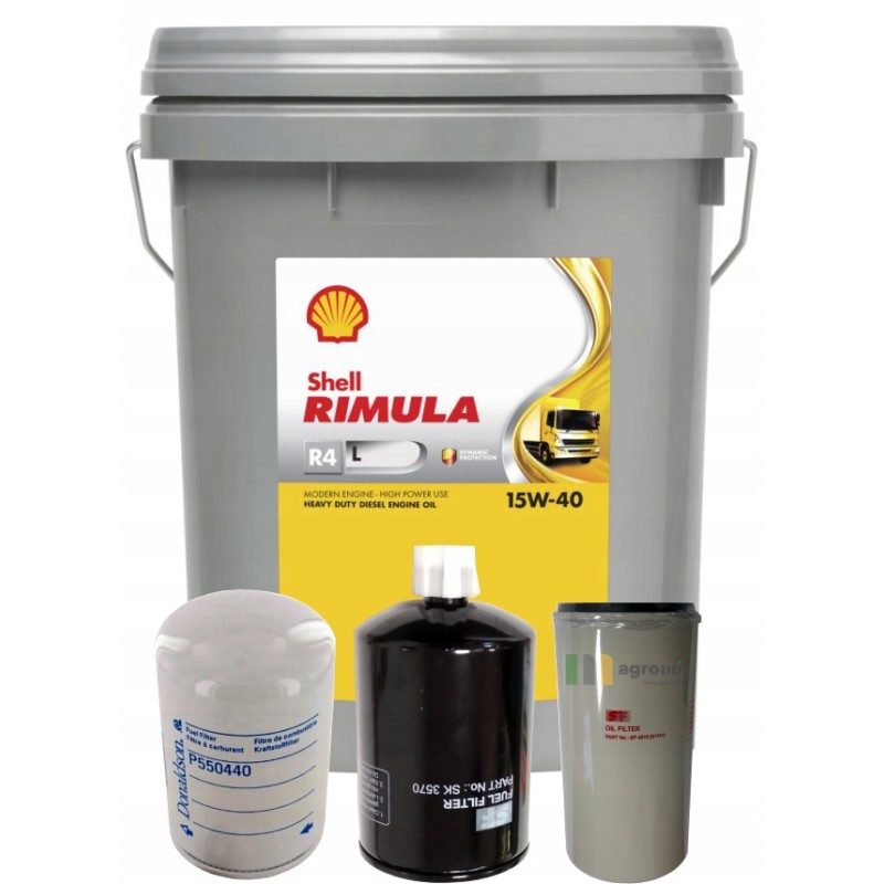 Case magnum 7130 shell oil filter set 15w40