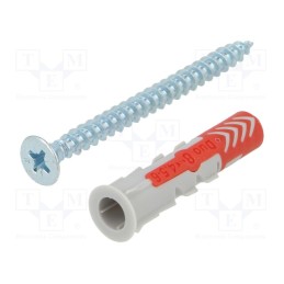 1 pcg x FISCHER - 555108 - Plastic anchor, with screw, 8x40, DUOPOWER, 50pcs, 8mm