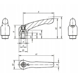 Kipp gr3 m10 clamping lever unlocking amr