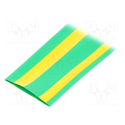 30 m x HELLERMANNTYTON - 333-32407 - Heat shrink sleeve, thin walled, 3: 1, 24mm, L: 30m, yellow-green