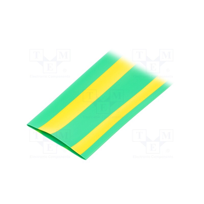 30 m x HELLERMANNTYTON - 333-32407 - Heat shrink sleeve, thin walled, 3: 1, 24mm, L: 30m, yellow-green