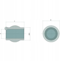 Top connector ball, category 2, heavy duty granite