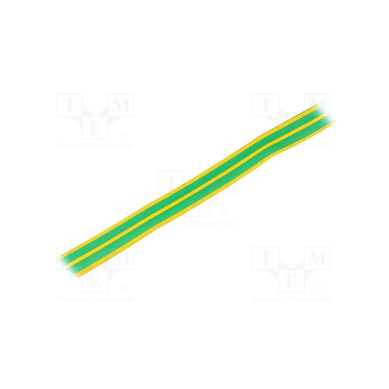 30 m x HELLERMANNTYTON - 333-31807 - Heat shrink sleeve, thin walled, 3: 1, 18mm, L: 30m, yellow-green