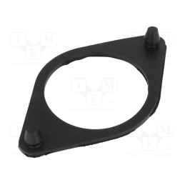 1 pcs x ELESA+GANTER - GN 148.2-128-A -AS - Washer, rubber, Shore hardness: 68±5, No.of mount.holes: 2