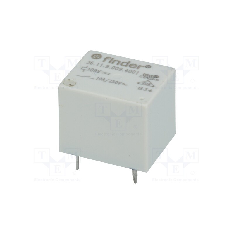 1 pcs x FINDER - 36.11.9.009.4011 - Relay: electromagnetic, SPDT, Ucoil: 9VDC, 15A, 10A/250VAC, PCB