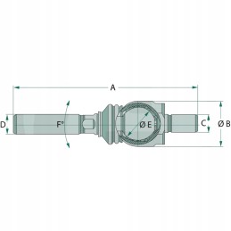 Axial joint l 180 jcb m20x1 5 m18x1 5 3426312m1
