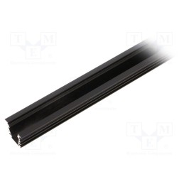 1 pcs x TOPMET - 96020021 -AS - Profiles for LED modules, black, L: 1m, DEEP10, aluminium
