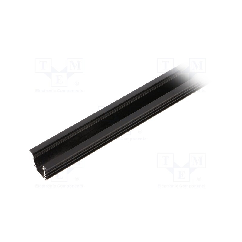 1 pcs x TOPMET - 96020021 -AS - Profiles for LED modules, black, L: 1m, DEEP10, aluminium