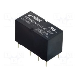 1 pcs x RELPOL - RSM822N-2112-85-S024 - Relay: electromagnetic, DPDT, Ucoil: 24VDC, 2A, 0.6A/125VAC, PCB