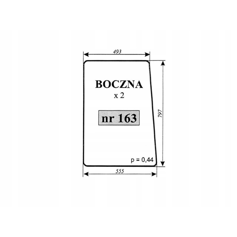 Side window t25a 163