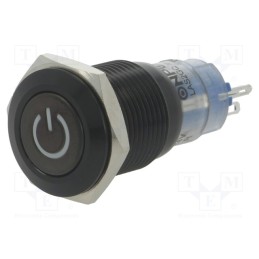 1 pcs x ONPOW - LAS2GQF-11DT/R/24V/A - Switch: vandal resistant, Pos: 2, SPDT, 0.5A/220VAC, 1A/24VDC, IP40