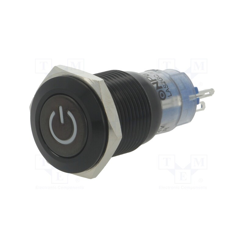 1 pcs x ONPOW - LAS2GQF-11DT/R/24V/A - Switch: vandal resistant, Pos: 2, SPDT, 0.5A/220VAC, 1A/24VDC, IP40