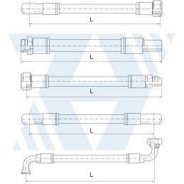 Hydraulic hose cable aa dn10 m18 0 75m 180bar