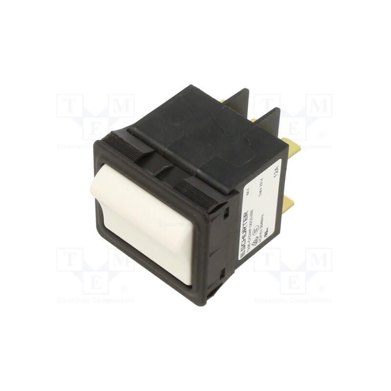 1 pcs x SCHURTER - 4435.0017 - Circuit breaker, Urated: 240VAC, 12A, SNAP-IN, MCB