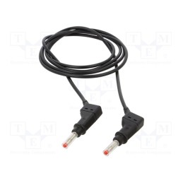 1 pcs x STu00c4UBLI - 66.9406-15021 - Test lead, 19A, banana plug 4mm,both sides, Len: 1.5m, black
