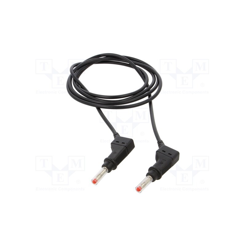1 pcs x STu00c4UBLI - 66.9406-15021 - Test lead, 19A, banana plug 4mm,both sides, Len: 1.5m, black