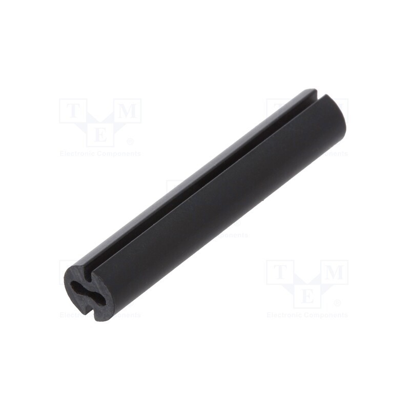 10 pcs x DREMEC - 8GE04V80544 - Spacer sleeve, LED, Øout: 4.8mm, ØLED: 3mm, L: 27mm, black, UL94V-0