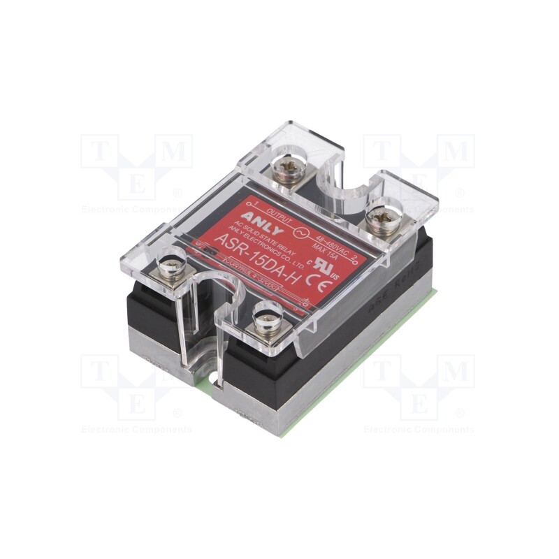 1 pcs x ANLY ELECTRONICS - ASR-15DA-H - Relay: solid state, Ucntrl: 4÷32VDC, 15A, 48÷480VAC, Series: ASR