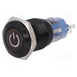 1 pcs x ONPOW - LAS2GQF-11DT/R/12V/A - Switch: vandal resistant, Pos: 2, SPDT, 0.5A/220VAC, 1A/24VDC, IP40