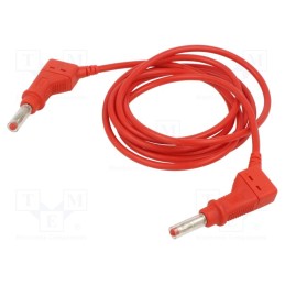 1 pcs x STu00c4UBLI - 66.9406-15022 - Test lead, 19A, banana plug 4mm,both sides, Len: 1.5m, red