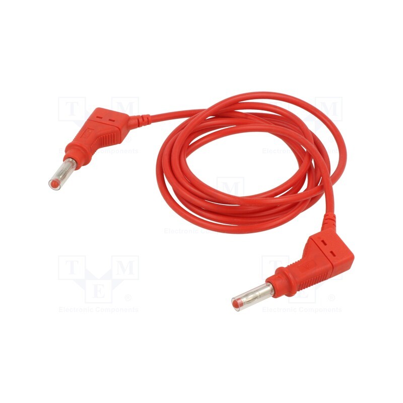 1 pcs x STu00c4UBLI - 66.9406-15022 - Test lead, 19A, banana plug 4mm,both sides, Len: 1.5m, red