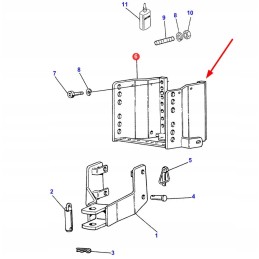 3649944m91 rear hitch frame