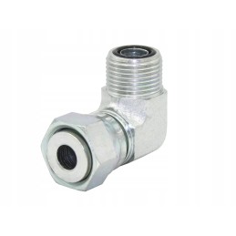 Hydraulic elbow connector with orfs 13-16 nut