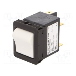 1 pcs x SCHURTER - 4435.0042 - Circuit breaker, Urated: 240VAC, 60VDC, 6A, DPST, Poles: 2, SNAP-IN