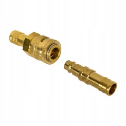 The pneumatic quick connector plugs into the 13mm hose socket