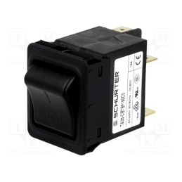 1 pcs x SCHURTER - 4435.0378 - Circuit breaker, Urated: 240VAC, 60VDC, 16A, DPST, Poles: 2, 34x26mm