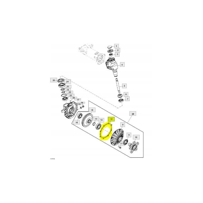 Spindle seal john deere 1023e 1026r