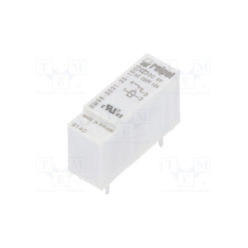 1 pcs x RELPOL - RM96-3031-35-1009 - Relay: electromagnetic, SPST-NC, Ucoil: 9VDC, 8A, 8A/250VAC, PCB